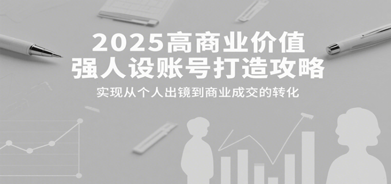 2025高商业价值强人设账号打造攻略,实现从个人出镜到商业成交的转化-咖脉互联
