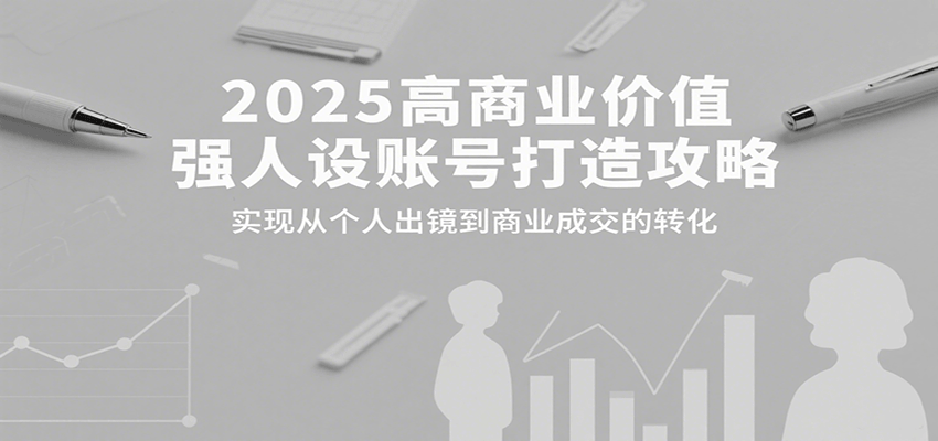 2025高商业价值强人设账号打造攻略，实现从个人出镜到商业成交的转化-咖脉互联