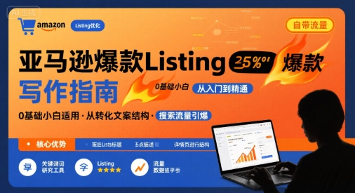 亚马逊爆款Listing写作方法，亚马逊0基础小白也能写爆款自带流量的Listing-咖脉互联