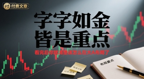 付费文章：字字如金 皆是重点， 看完后 你就清楚该怎么在大A布局了-咖脉互联
