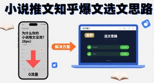 为什么你的小说推文没流量?小说推文知乎爆文选文思路-咖脉互联