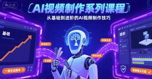 AI视频制作系列课程,从基础到进阶的AI视频制作技巧全涵盖-咖脉互联