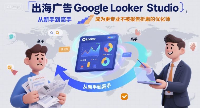 出海广告Google Looker Studio从新手到高手,成为更专业不被报告折磨的优化师-咖脉互联