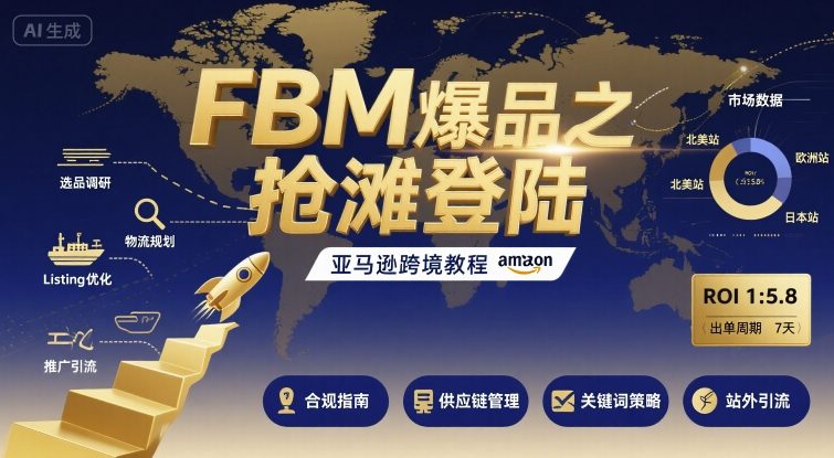 FBM爆品之抢滩登陆-亚马逊跨境教程-咖脉互联