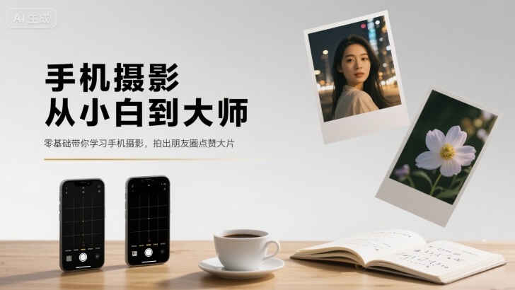 手机摄影从小白到大师,零基础带你学习手机摄影,拍出朋友圈点赞大片-咖脉互联