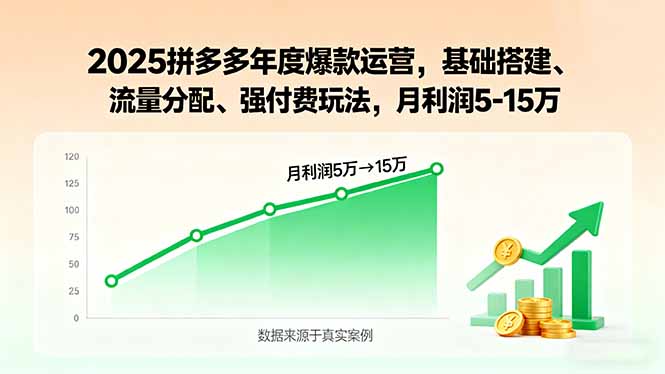 2025拼多多年度爆款运营,基础搭建、流量分配、强付费玩法,月利润5-15万-咖脉互联