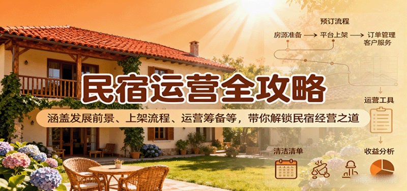 民宿运营全攻略:涵盖发展前景、上架流程、运营筹备等,带你解锁民宿经营之道-咖脉互联