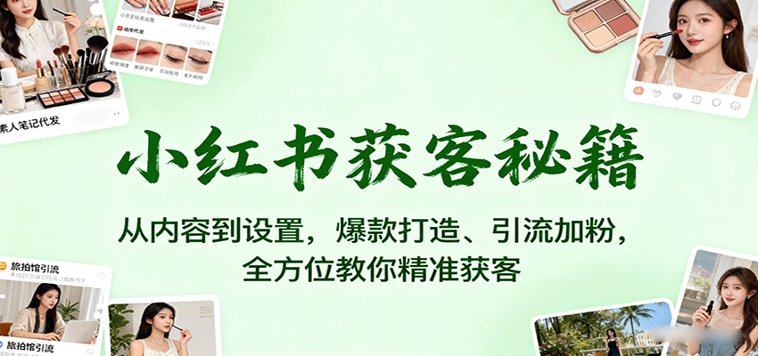 图片[1]-小红书获客秘籍：从内容到设置，爆款打造、引流加粉，全方位教你精准获客-咖脉互联