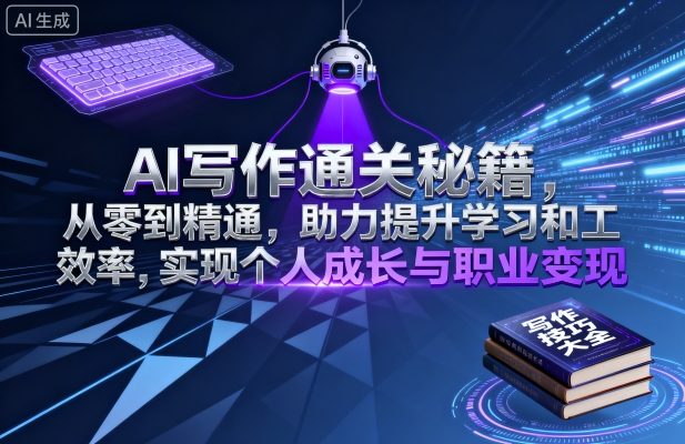 AI写作通关秘籍,从零到精通,助力提升学习和工作效率,实现个人成长与职业变现-咖脉互联