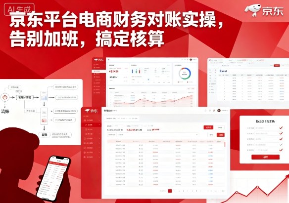京东平台电商财务对账实操,告别加班,搞定核算-咖脉互联