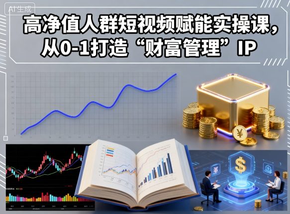 高净值人群短视频赋能实操课,从0-1打造“财富管理”IP-咖脉互联