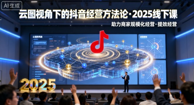 云图视角下的抖音经营方法论,2025线下课,助力商家规模化经营,提效经营(录音+字幕)-咖脉互联