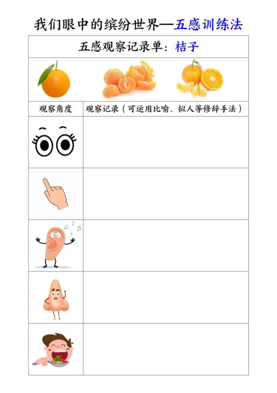 三上语文-第五单元五感训练法-咖脉互联