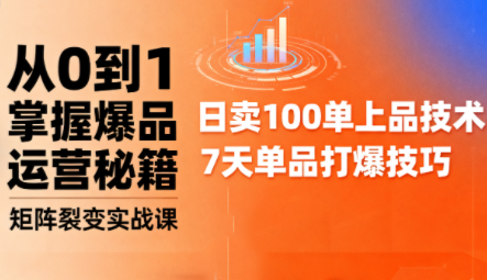 抖音小店爆品打造与矩阵裂变实战课-咖脉互联