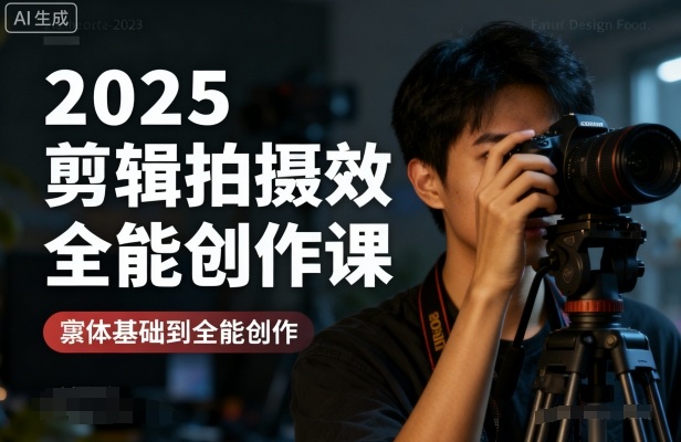 2025剪辑拍摄特效全能创作课,零基础到全能创作-咖脉互联