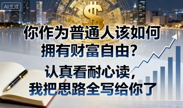 付费文章:你作为普通人该如何拥有财富自由?认真看耐心读,我把思路全写给你了-咖脉互联