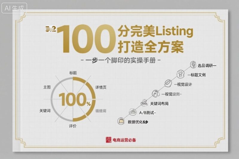 100分完美Listing打造全方案,想要完美listing必须是需要一步一个脚印的-咖脉互联