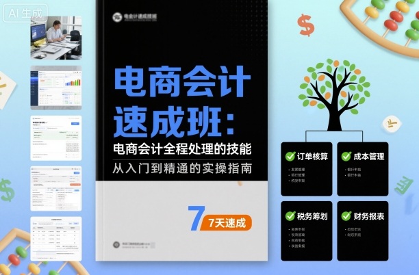 电商会计速成班,电商会计全程处理的技能-咖脉互联
