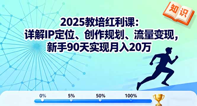 2025教培红利课:详解IP定位、创作规划、流量变现,新手90天实现月入20万-咖脉互联