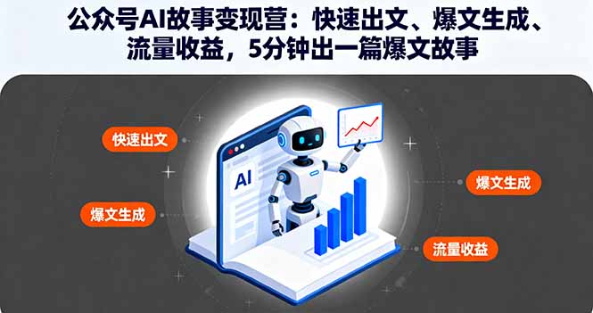 公众号AI故事变现营:快速出文、爆文生成、流量收益,5分钟出一篇爆文故事-咖脉互联