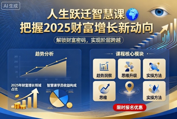 人生跃迁智慧课,把据2025财富增长新动向-咖脉互联