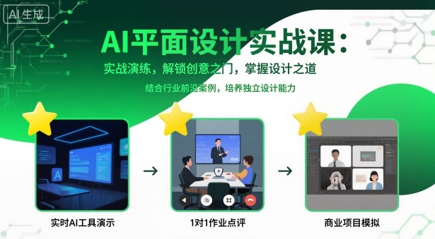 AI平面设计实战课,实战演练,解锁创意之门,掌握设计之道-咖脉互联