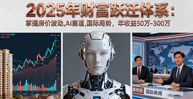 2025年财富跃迁体系:掌握房价波动,AI赛道,国际局势,年收益50万-300万-咖脉互联