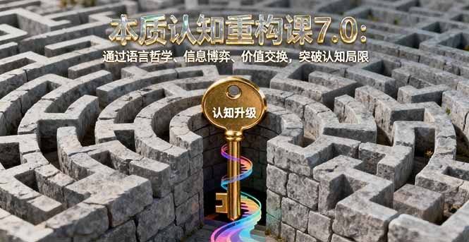 本质认知重构课7.0:通过语言哲学、信息博弈、价值交换,突破认知局限-咖脉互联