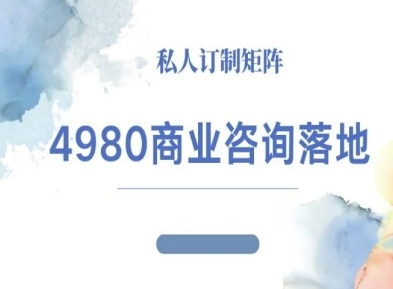 4980商业咨询师落地课程-ip运营高客单教程-咖脉互联