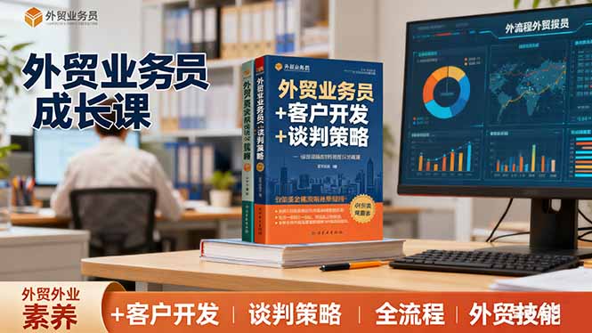 外贸业务员成长课:职业素养+客户开发+谈判策略、掌握全流程外贸技能-咖脉互联
