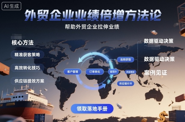 外贸企业业绩倍增方法论,帮助外贸企业拉伸业绩-咖脉互联