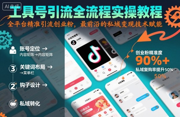 工具号引流全流程保姆级实操教程,全平台精准引流创业粉,最前沿的私域变现技术赋能-咖脉互联