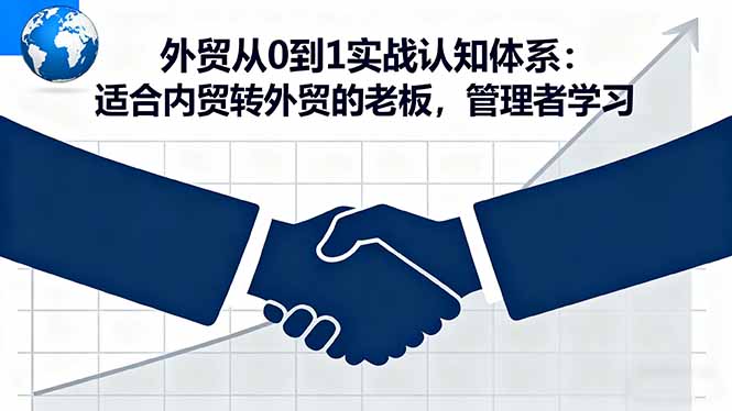 外贸从0到1实战认知体系:适合内贸转外贸的老板,管理者学习-咖脉互联