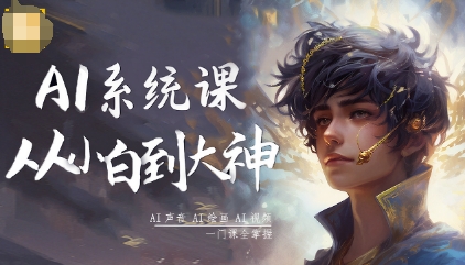 AI系统课程,从小白到大神系统学AI,AI声音-AI绘画-AI视频一门课全掌握-咖脉互联