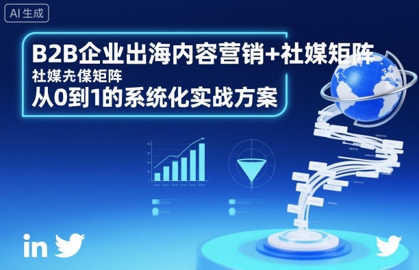 B2B企业出海内容营销+社媒矩阵,从0到1的系统化实战方案-咖脉互联
