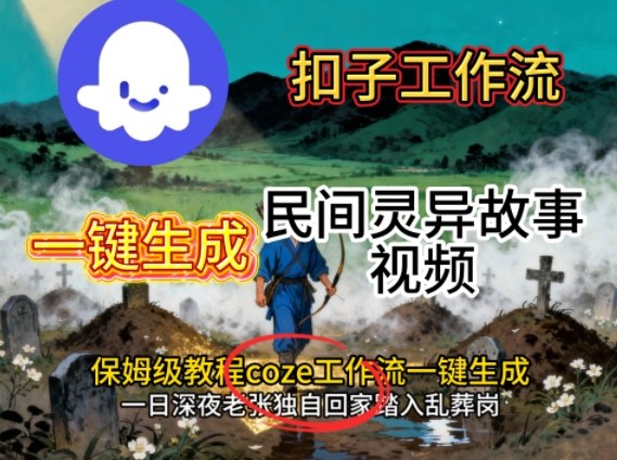 Coze扣子工作流一键生成民间灵异故事视频,保姆级教程搭建教学-咖脉互联