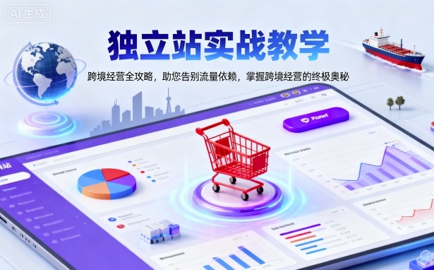 独立站实战教学,跨境经营全攻略,助您告别流量依赖,掌握跨境经营的终极奥-咖脉互联