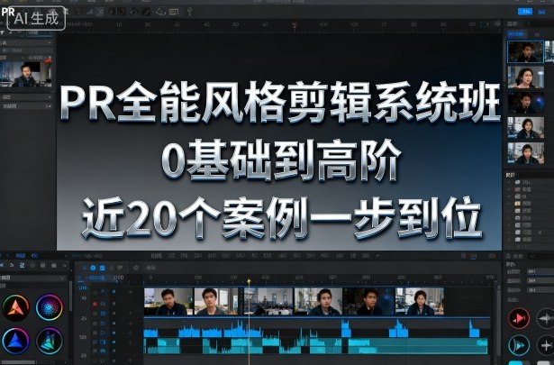 PR全能风格剪辑系统班,0基础到高阶,近20个案例一步到位-咖脉互联