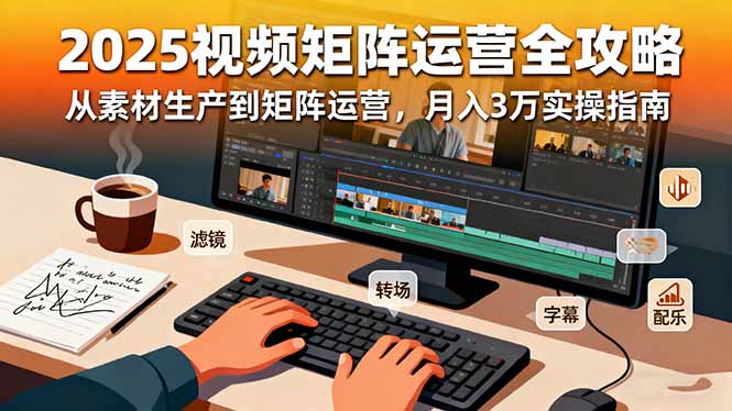 2025短视频矩阵运营全攻略：从素材生产到矩阵运营，月入3万实操指南-咖脉互联