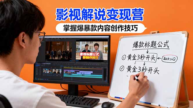 影视解说变现营:通过30+实战案例爆款内容创作技巧,掌握影视解说盈利密码-咖脉互联