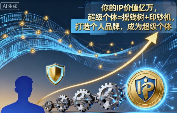 你的IP价值亿万,超级个体=摇钱树+印钞机,打造个人品牌,成为超级个体-咖脉互联