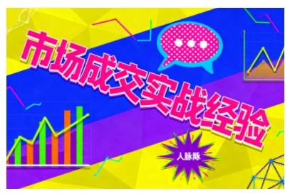 市场成交实战经验，从认知觉醒到实操落地，快速掌握市场开拓与成交核心能力-咖脉互联