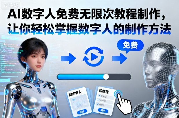 AI数字人免费无限次教程制作,让你轻松掌握数字人的制作方法-咖脉互联