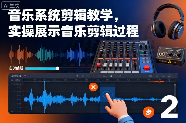 音乐系统剪辑教学,实操展示音乐剪辑过程-咖脉互联