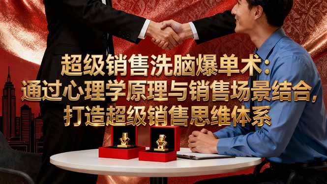 超级销售洗脑爆单术：通过心理学原理与销售场景结合,打造超级销售思维体系-咖脉互联