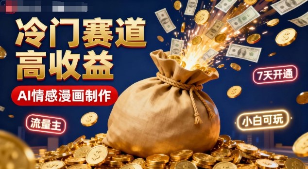 公众号冷门赛道,用AI做情感漫画,7天开通流量主,操作简单,小白可玩-咖脉互联