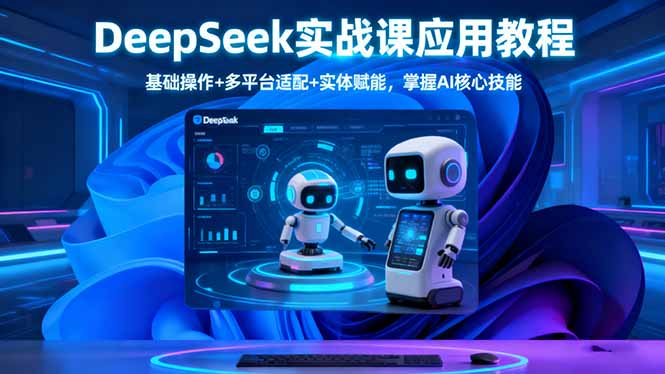 DeepSeek实战课应用教程、基础操作+多平台适配+实体赋能,掌握AI核心技能-咖脉互联