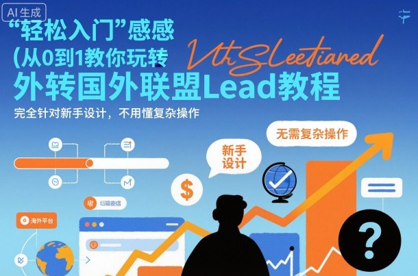 国外联盟賺美刀项目，从0到1教你玩转国外联盟Lead教程，纯新手可操作性100%-咖脉互联