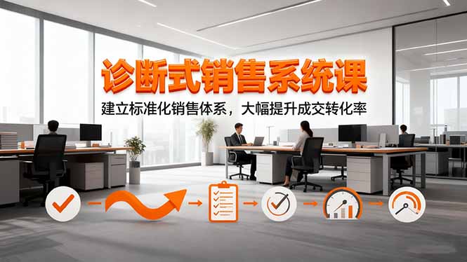 诊断式销售系统课，建立标准化销售体系，大幅提升成交转化率-咖脉互联