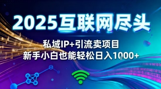 2025网创尽头王炸项目!私域IP+精准引流,新手小白在家躺賺日入1k,零经验也能上手【揭秘】-咖脉互联